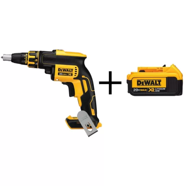 DEWALT 20-Volt MAX XR Cordless Brushless Drywall Screw Gun with (1) 20-Volt 4.0Ah Battery