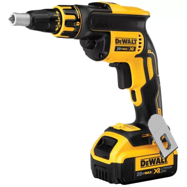 DEWALT 20-Volt MAX XR Cordless Brushless Drywall Screw Gun with (2) 20-Volt 4.0Ah Batteries & Charger