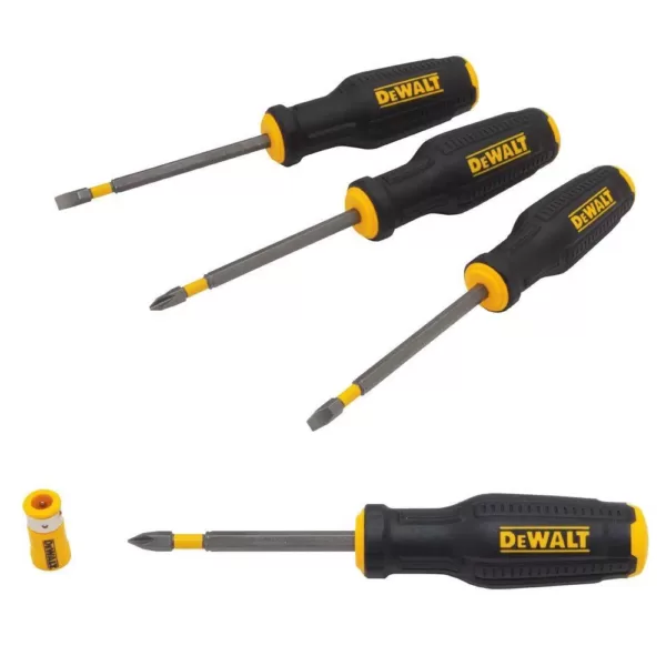 DEWALT Combination MAXFIT Screwdriver Set (4-Piece) with 25 ft. Tape Measure