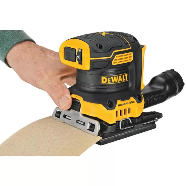 DEWALT 20-Volt MAX XR Cordless Brushless 1/4 Sheet Variable Speed Sander with (1) 20-Volt Battery 3.0Ah