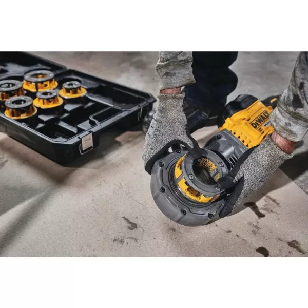 DEWALT FLEXVOLT 60-Volt MAX Cordless 1/2 in. - 2 in. Pipe Threader Kit with (2) FLEXVOLT 9.0Ah Batteries & Die Heads