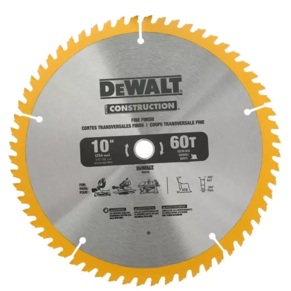 DEWALT 10 in. Circular Saw Blade Assortment (2-Pack) with Bonus 10 in. Circular Saw Blade Assortment (2-Pack)