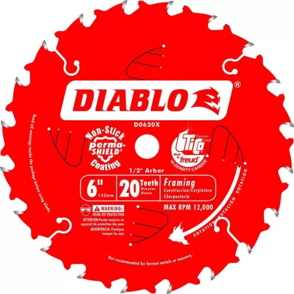 DIABLO 6 in. x 20-Tooth Framing Saw Blade for Saw Boss