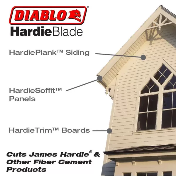 DIABLO 7-1/4 in. x 4-Teeth Polycrystalline Diamond (PCD) Tipped James Hardie/Fiber Cement Saw Blade