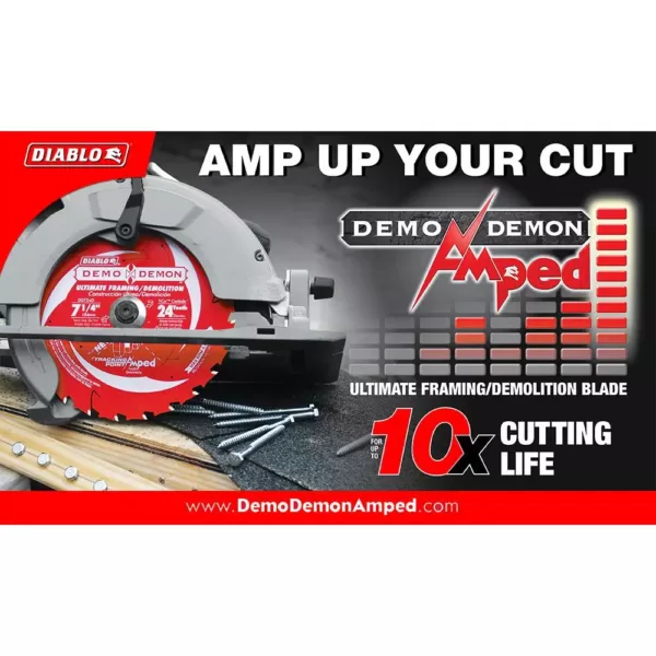 DIABLO 7-1/4 in. 24-Teeth Demo Demon Tracking Point Amped Saw Blade