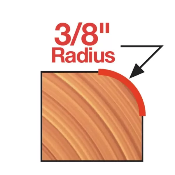 DIABLO 3/8 in. Carbide Rounding Over Router Bit