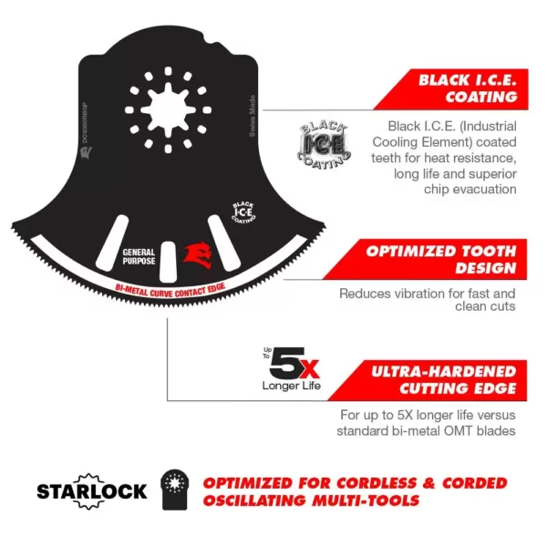 DIABLO 3-1/2 in. Universal Fit Bi-Metal Oscillating Blade for General Purpose Cuts