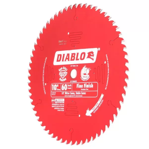 DIABLO 10 in. x 60-Teeth Fine Finish Saw Blade