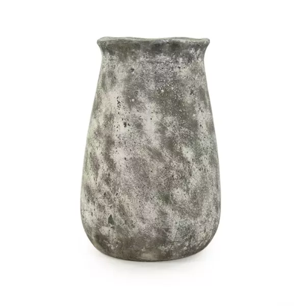 Zentique Terracotta Distressed Grey Small Decorative Vase