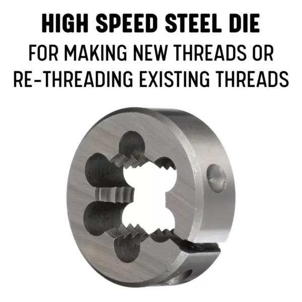 Drill America #10-32 x 1 in. Outside Diameter High Speed Steel Left Hand Round Threading Die