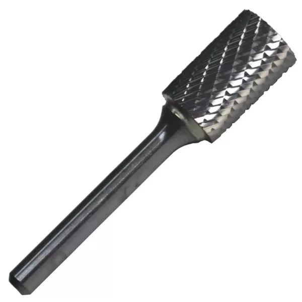 Drill America 5/8 in. x 1 in. Cylindrical Radius End Solid Carbide Burr Rotary File Bit with 1/4 in. Shank