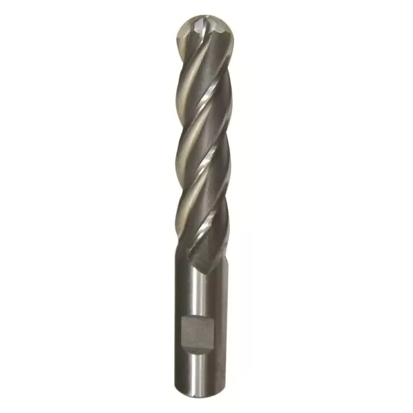 Drill America 3/8 in. x 3/8 in. Shank Carbide End Mill Specialty Bit with 4-Flute Ball Shape