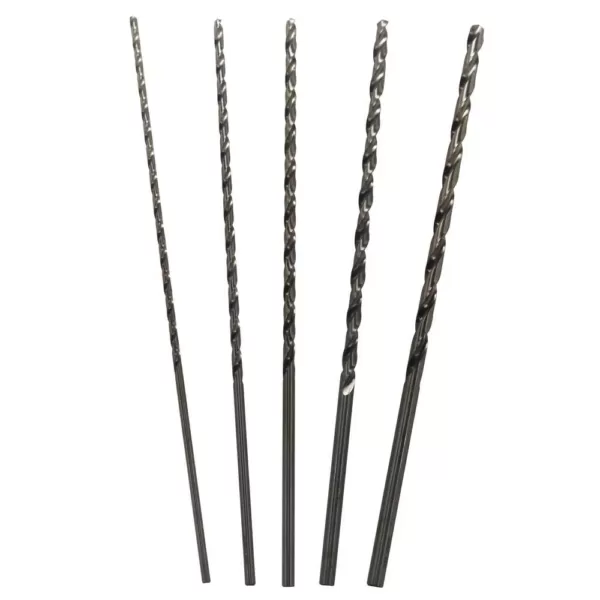 Drill America 18 in. High Speed Steel Extra-Long Drill Bit Set (5-Piece)