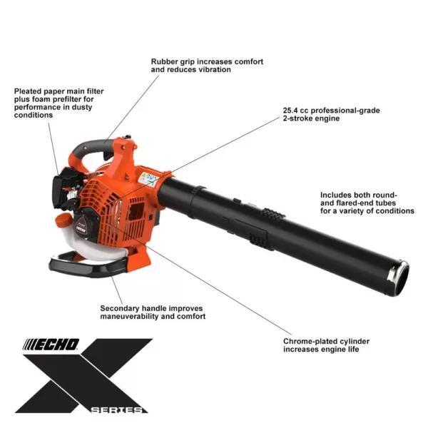 ECHO 172 MPH 456 CFM 25.4 cc Gas 2-Stroke Cycle Handheld Leaf Blower