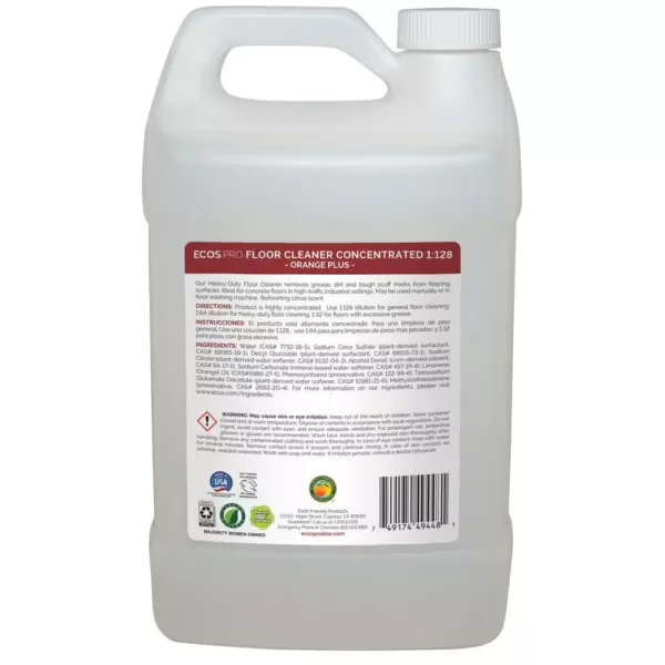 ECOS Pro 128 oz. Orange Plus 1:128 Concentrate Floor Cleaner