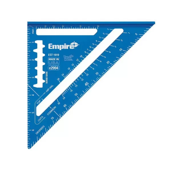 Empire 24 in. Digital Box Level with Case and 8 in. Magnetic Torpedo Level and Rafter Square in True Blue