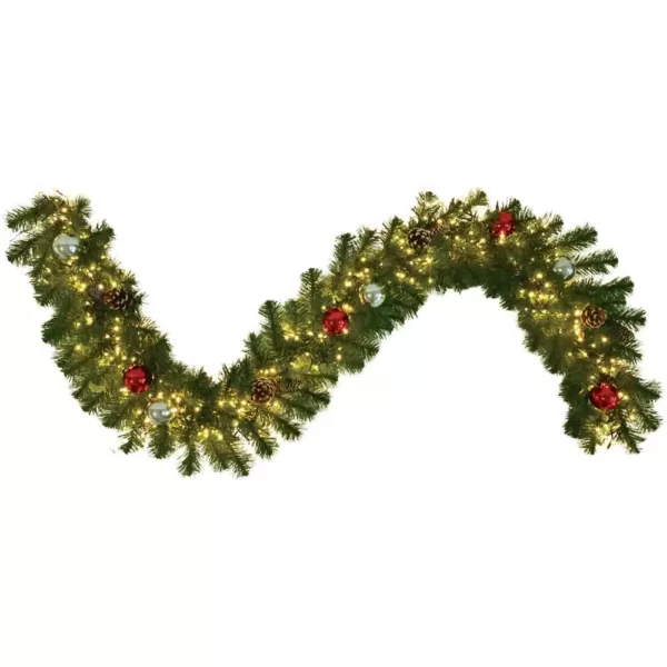 Fraser Hill Farm 6 ft. Pre-Lit Artificial Christmas Garland with Pine Cones