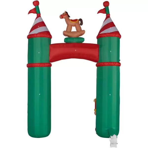 Fraser Hill Farm 10 ft. Santa's Toy Shop Archway Inflatable with Lights