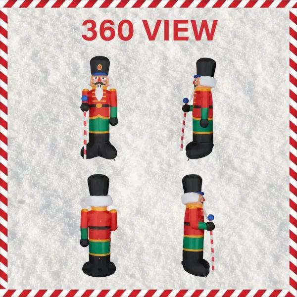 Fraser Hill Farm 10 ft. Nutcracker Christmas Inflatable with Lights