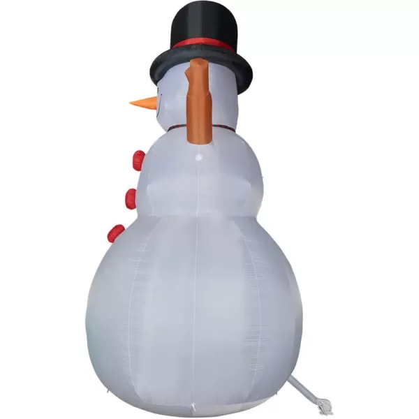 Fraser Hill Farm 20 ft. Jolly Snowman Christmas Inflatable with Lights