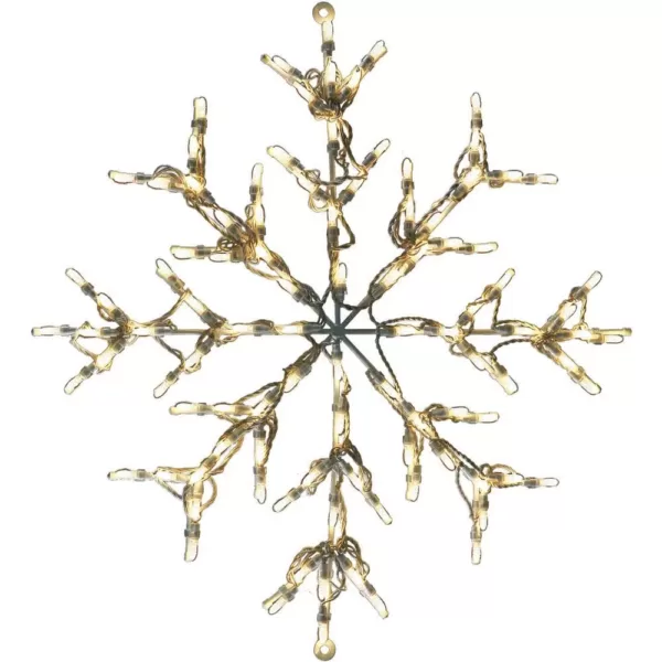 Fraser Hill Farm 2.5 ft. 100-Light LED Warm White Snowflake Novelty Light