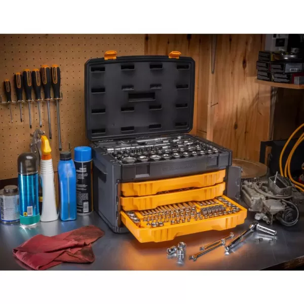 GEARWRENCH 6-Point Mechanics Tool Set in 3-Drawer Storage Box (243-Piece)