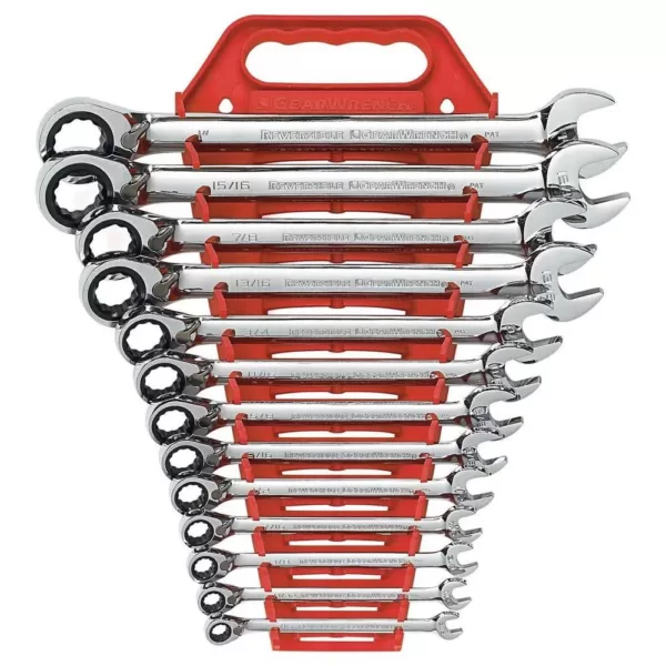 GEARWRENCH SAE Reversible Combination Ratcheting Wrench Set (13-Piece)