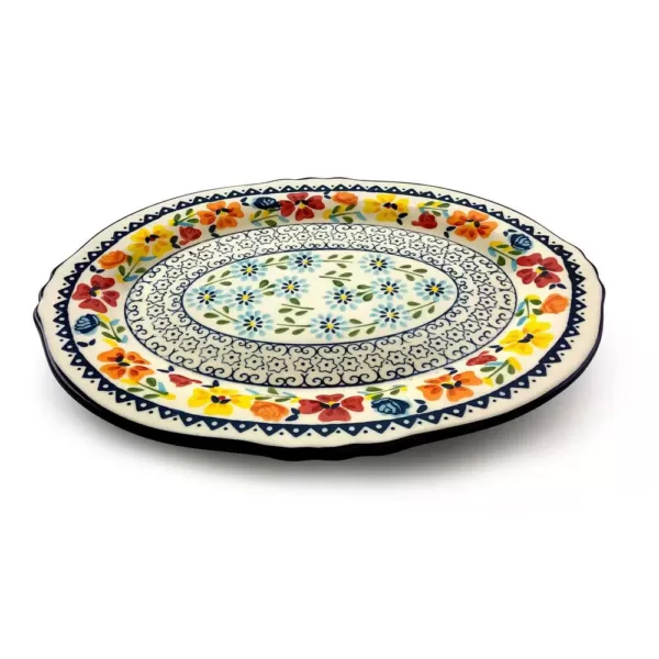 GIBSON elite Luxembourg 14 in. Multicolored Stoneware Oval Platter