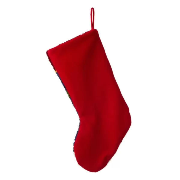 Glitzhome 19.00 in. L Hooked Stocking, Santa