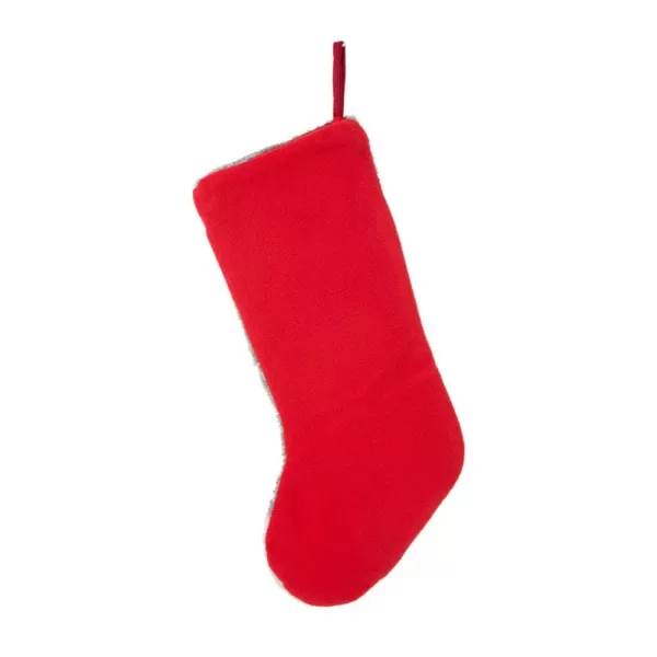 Glitzhome 19 in. L Fox Hooked Stocking