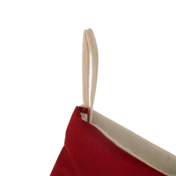 Glitzhome 21 in. H Fabric Cardinal Stocking