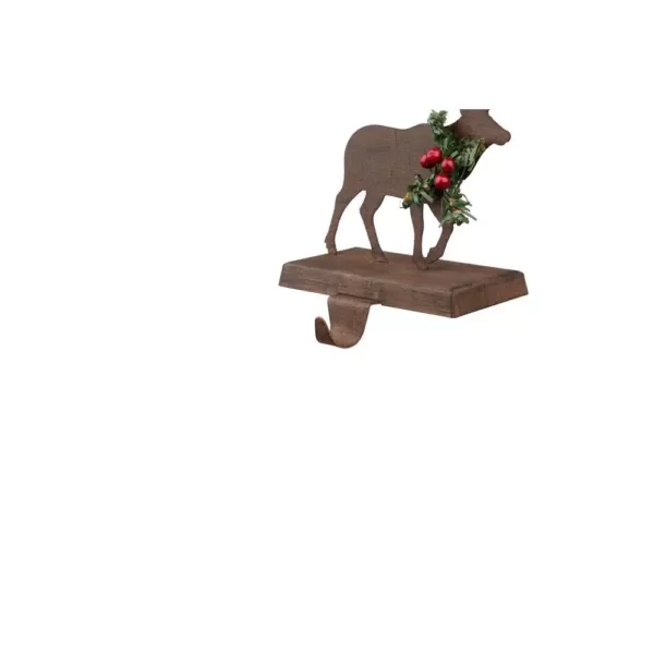 Glitzhome Wooden/Metal Reindeer Stocking Holder (2-Pack)