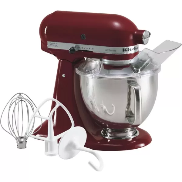 KitchenAid Artisan 5 Qt. 10-Speed Cinnamon Gloss Stand Mixer with Flat Beater, 6-Wire Whip and Dough Hook Attachments