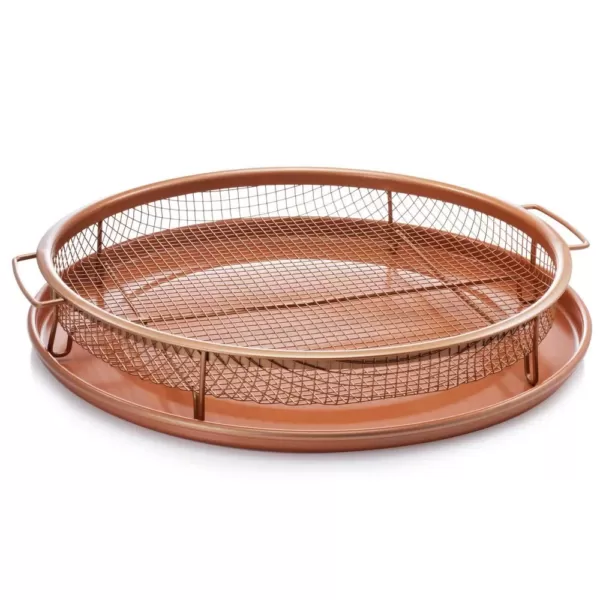 Gotham Steel Non-Stick Ti-Ceramic Heat Circulating 12 in. Round Crisper Tray