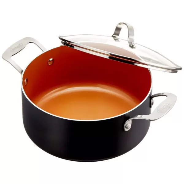 Gotham Steel 5 Qt. Non-Stick Ti-Ceramic Stock Pot with Glass Lid