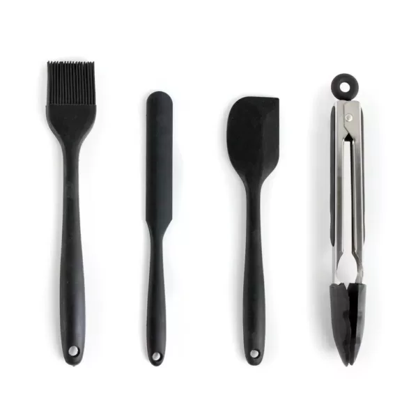 MegaChef Gray Silicone and Stainless Steel Cooking Utensils (Set of 14)