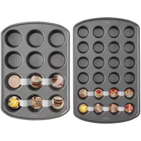 Wilton Perfect Results Premium Non-Stick 2-Piece Muffin Pan Set