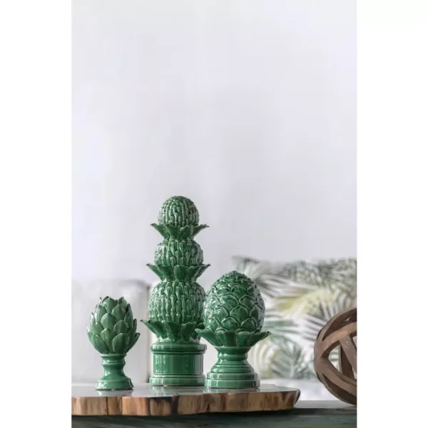 A & B Home Vintage Green Helsa Stacked Artichokes Irregular Decor Accent