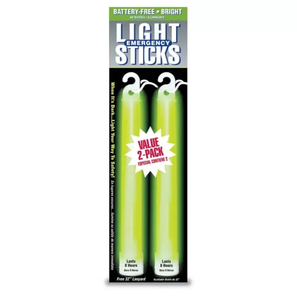 Ready America Green 8 Hour Lightstick (2-Pack)