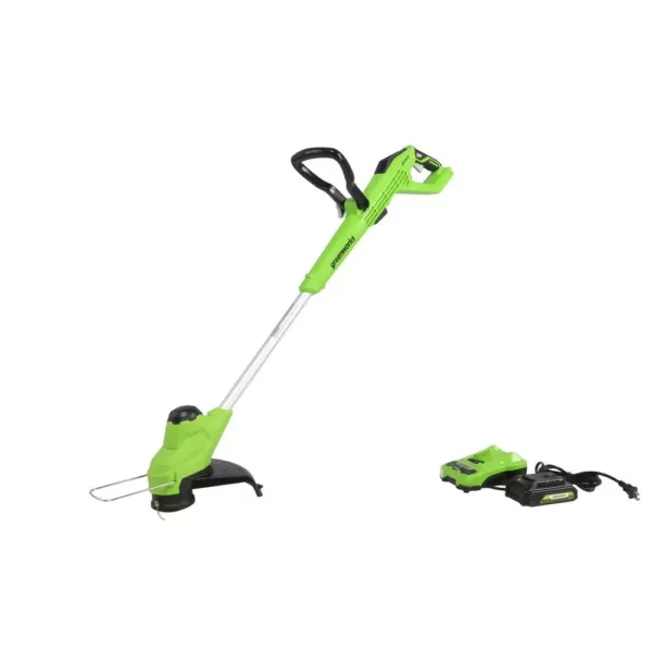 Greenworks 12 in. 24-Volt Battery Cordless TORQDRIVE String Trimmer with 2.0 Ah USB Battery and Charger Included ST24B212