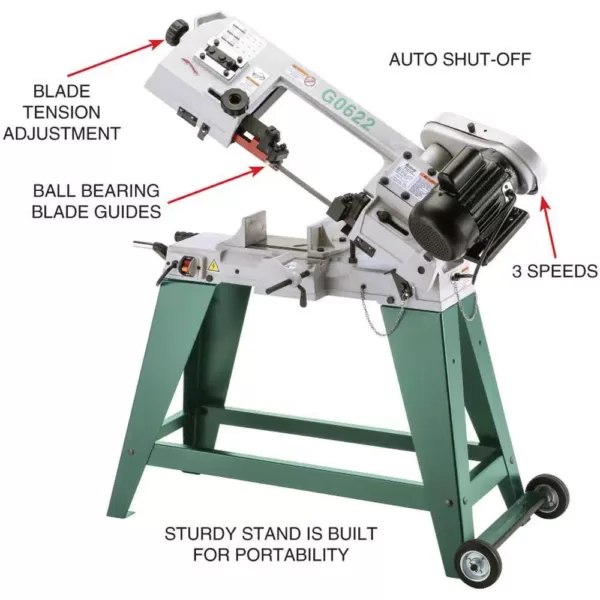 Grizzly Industrial 4" x 6" Metal-Cutting Bandsaw