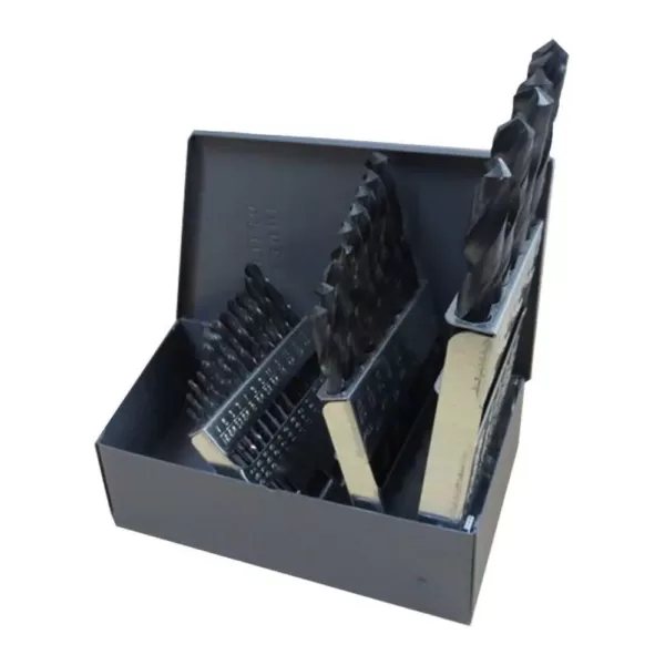 Gyros High Speed Steel Black Oxide Metric Drill Bit Set (25-Piece)