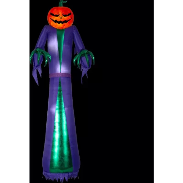 Gemmy 12 ft. H. Halloween Airblown Projection Inflatable Fire and Ice Jack O Reaper Halloween Inflatable