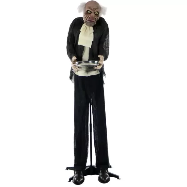 Haunted Hill Farm 5 ft. Animatronic Moaning Butler Halloween Prop