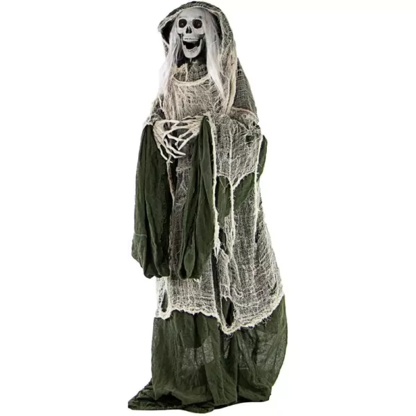 Haunted Hill Farm 5 ft. Animatronic Moaning Skeleton Halloween Prop