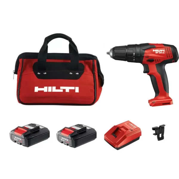 Hilti 12-Volt Lithium-Ion 3/8 in. Cordless Hammer Drill/Driver SF 2H-A with Battery, Charger and Bag