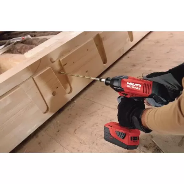 Hilti 22-Volt SID 8 Lithium-Ion Cordless 7/16 in. Hex Impact Driver Kit with Two 4.0 Ah Batteries, Charger and Strap