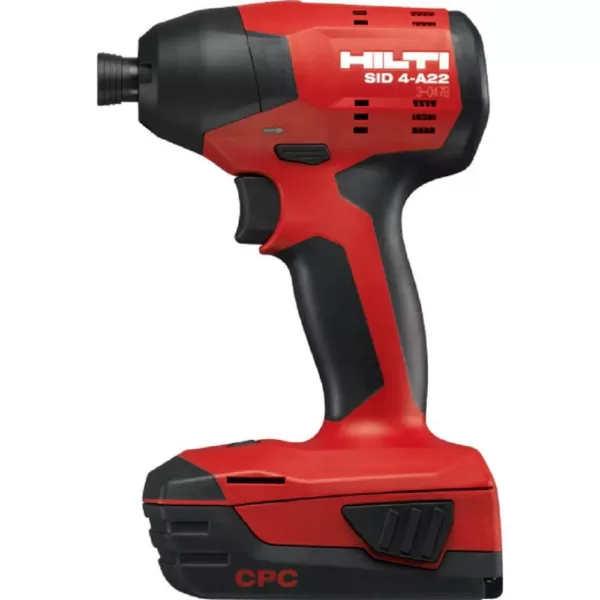 Hilti 22-Volt Li-ion 3-speed 1/4 in. Hex Cordless Brushless SID 4 Compact Impact Driver Kit with 2 Batteries, Charger and Case