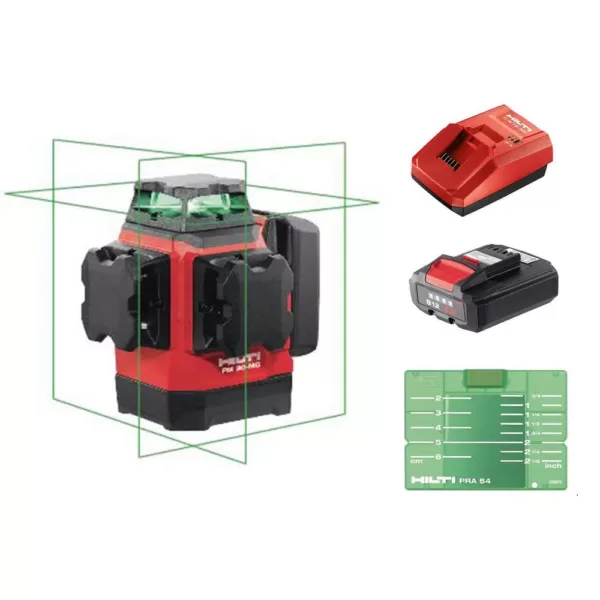 Hilti PM 30-MG 130 ft. Multi-Green Line Laser Kit (Battery and Charger Included)