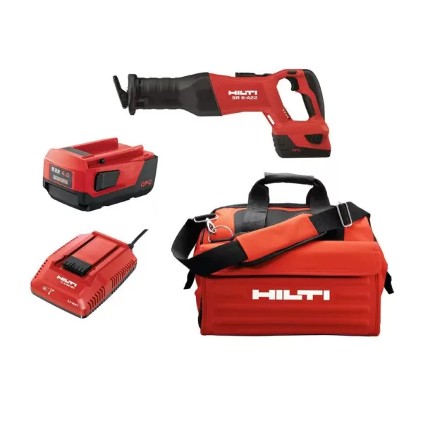 Hilti SR6 A 22-Volt Lithium-Ion Cordless Brushless Reciprocating Saw Kit